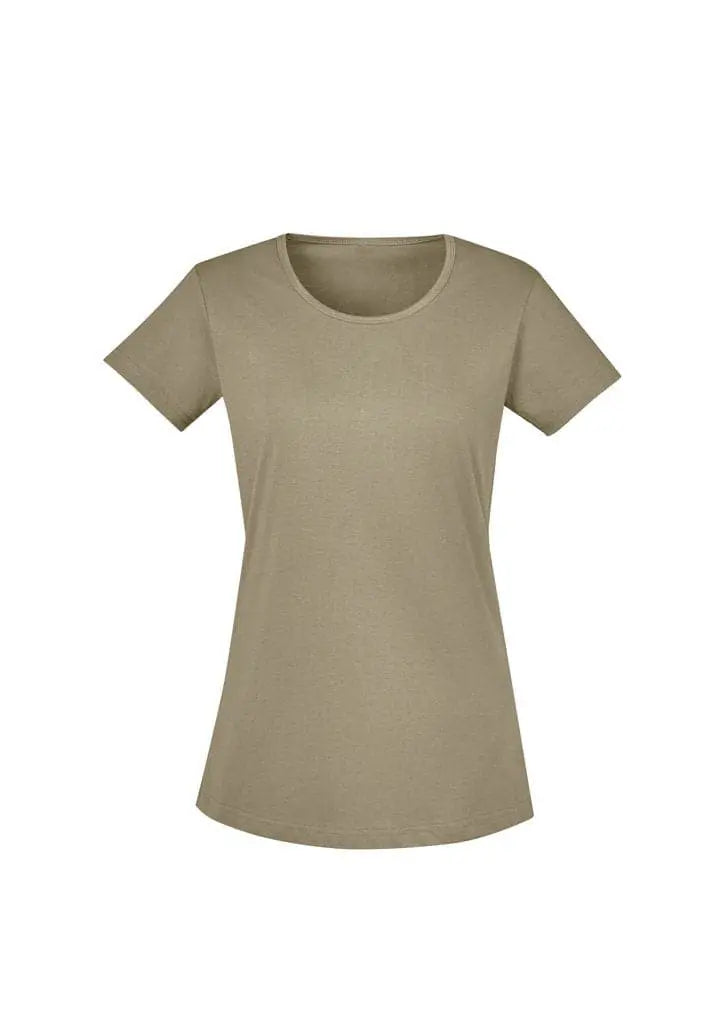 Womens Streetworx Tee Shirt ZH735 Work Wear Syzmik Light Khaki XS